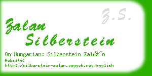 zalan silberstein business card